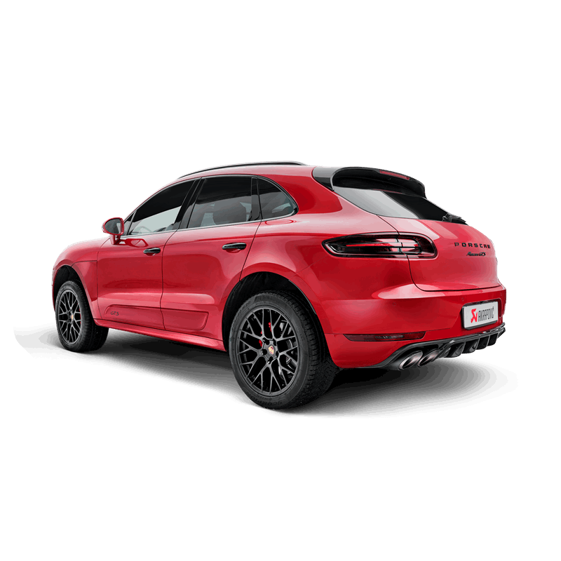 Akrapovic 2014 Porsche Macan Turbo (95B) Evolution Line Cat Back (Titanium) w/ Carbon Fiber Tips - Burkken Auto Parts