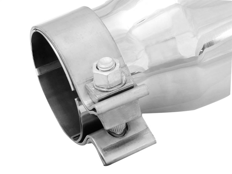 aFe MACH Force-Xp 2.5in Inlet x 3-1/2in Outlet x 6in Length 2.5in 304 Stainless Steel Exhaust Tip - Burkken Auto Parts