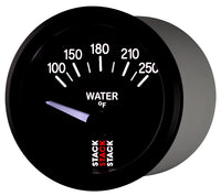 Autometer Stack 52mm 100-250 Deg F 1/8in NPTF Electric Water Temp Gauge - Black - Burkken Auto Parts