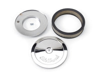 Edelbrock Air Cleaner Pro-Flo Series Round Steel Top Paper Element 10In Dia X 3 5In Chrome - Burkken Auto Parts