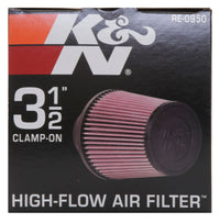 K&N Universal Rubber Filter 3 1/2inch ID FLG / 6inch Base / 4-5/8inch Top / 6inch Height - Burkken Auto Parts