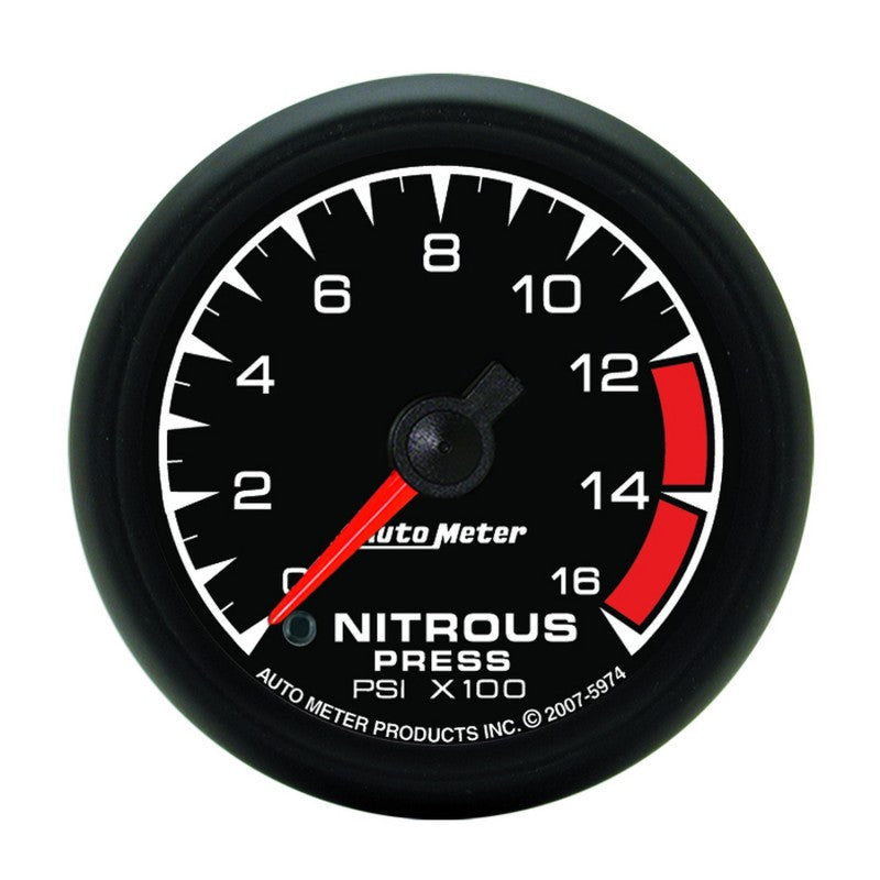Autometer ES 52mm Full Sweep Electric 0-1600 PSI Nitrous Pressure Gauge - Burkken Auto Parts