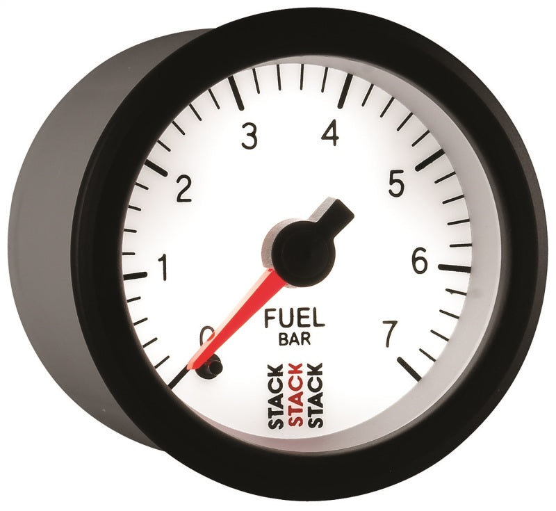 Autometer Stack 52mm 0-7 Bar M10 Male Pro Stepper Motor Fuel Pressure Gauge - White - Burkken Auto Parts