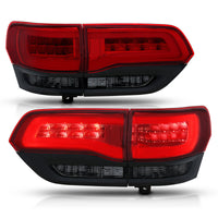 ANZO 2014-2016 Jeep Grand Cherokee LED Taillights Red/Smoke - Burkken Auto Parts