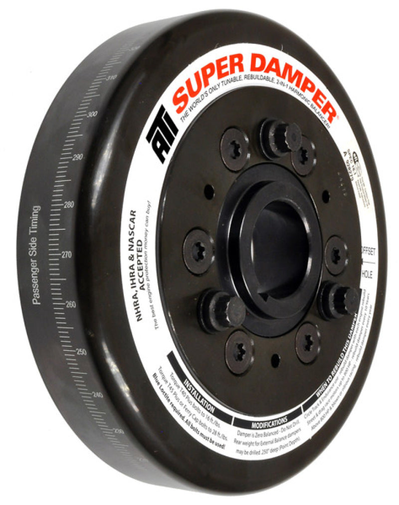 ATI Damper - 7.074in - Steel - Ford - 332-428 - Fe - Chevy Frt - 3 Ring - Burkken Auto Parts