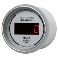 Autometer Ultra-Lite 2-1/16in 1600 PSI Digital Nitrous Pressure Gauge - Silver - Burkken Auto Parts