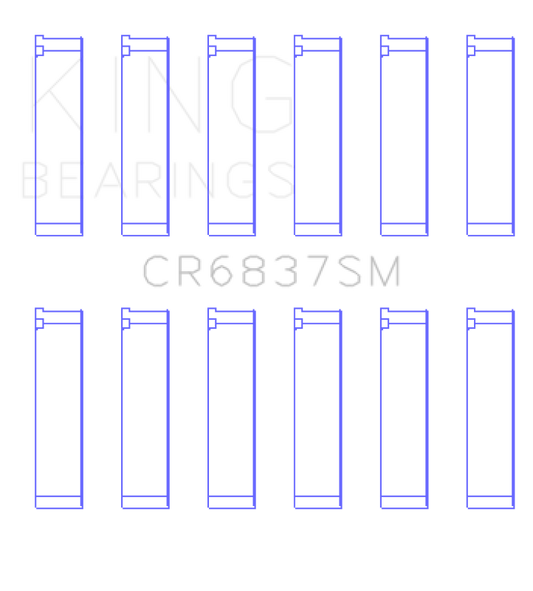 King Engine Bearings Acura J30A/J32A/J35A/J35Z (Size +0.5) Performance Rod Bearing Set