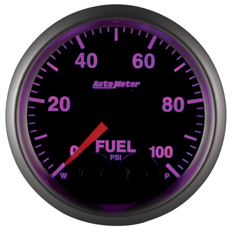 Autometer Elite 52mm 0-100 PSI Fuel Pressure Peak & Warn w/ Electronic Control Gauge - Burkken Auto Parts