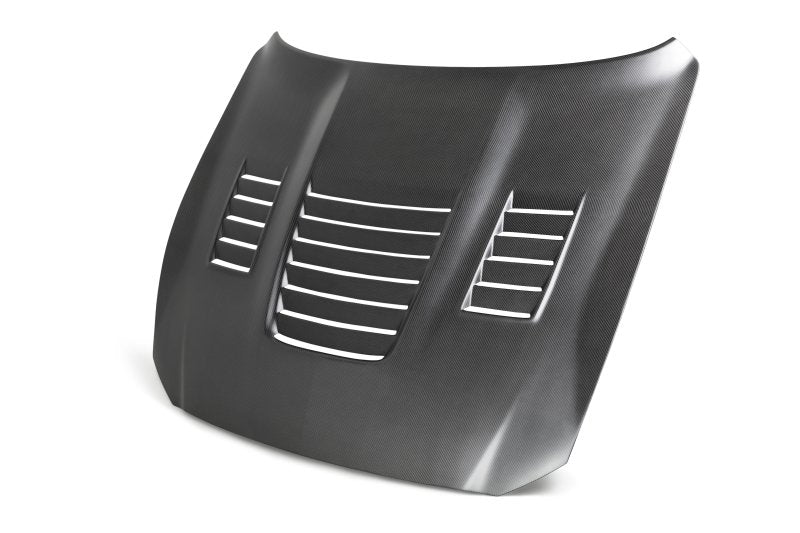 Anderson Composites 15-19 Ford Mustang Shelby GT350 Type-CR Double Sided Carbon Fiber Hood - Burkken Auto Parts