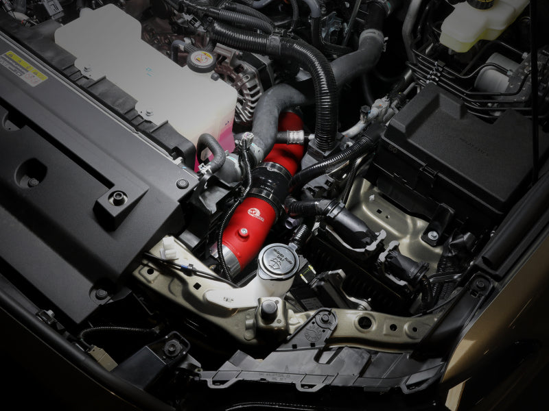aFe 2024+ Toyota Tacoma BladeRunner  2.5in & 3in Aluminum Hot & Cold Charge Pipe Kit - Red - Burkken Auto Parts