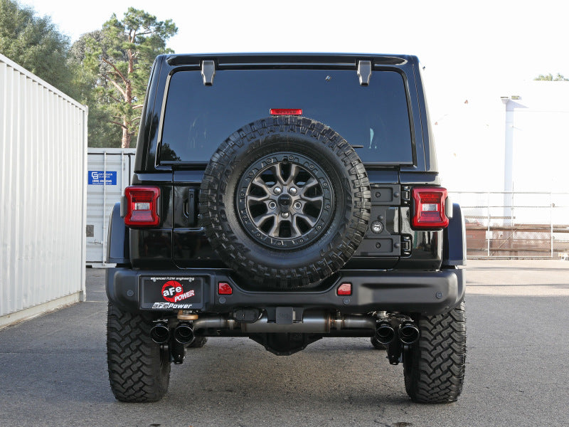 aFe Vulcan Series 2.5in 304SS Cat-Back Exhaust 2021+ Jeep Wrangler 392 6.4L w/ Black Tips - Burkken Auto Parts