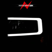 ANZO 99-04 Ford F250/F350/F450/Excursion (excl. 99) Crystal Headlights - w/ Light Bar Black Housing - Burkken Auto Parts