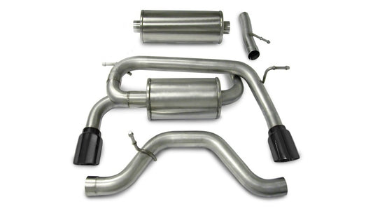Corsa 2006-2008 Hummer H3 3in Cat-Back Dual Rear w Single 4in Black Pro-Series Tips - Burkken Auto Parts