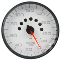 Autometer Spek-Pro Gauge Speedometer 5in 180 Mph Elec. Programmable White/Black - Burkken Auto Parts