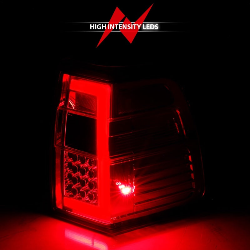 ANZO 07-17 For Expedition LED Taillights w/ Light Bar Chrome Housing Red/Clear Lens - Burkken Auto Parts
