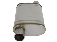 aFe MACH Force-Xp 409 SS Muffler 2.5in Offset Inlet/2.5in Offset Outlet 14in L x 9in W x 4in H Body - Burkken Auto Parts