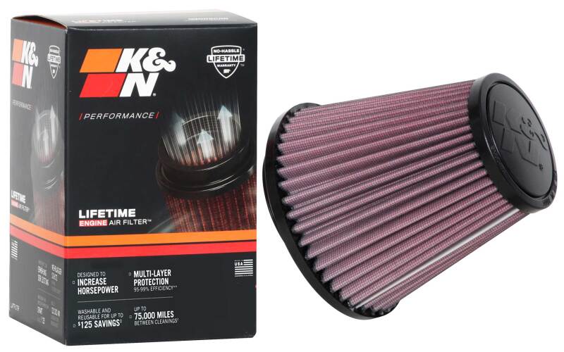 K&N Universal Clamp-On Air Filter 3-1/4in FLG / 5-3/4in B / 3-1/2in T / 5-7/16in H - Burkken Auto Parts