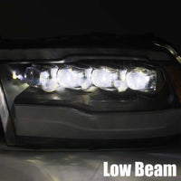 AlphaRex 09-18 Dodge Ram 1500HD NOVA LED Projector Headlights Plank Style Design Gloss Black w/DRL - Burkken Auto Parts