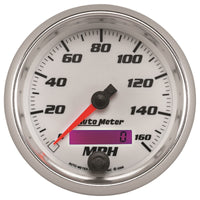 Autometer Pro-Cycle Gauge Speedometer 3 3/8in 160Mph Elec. Programmable White - Burkken Auto Parts