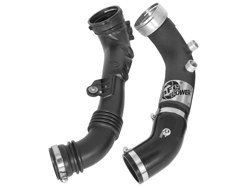 aFe BladeRunner 3in Black Intercooler Tube Cold Side w/ Couplings & Clamps 07-10 BMW 335i 3.0L (tt) - Burkken Auto Parts