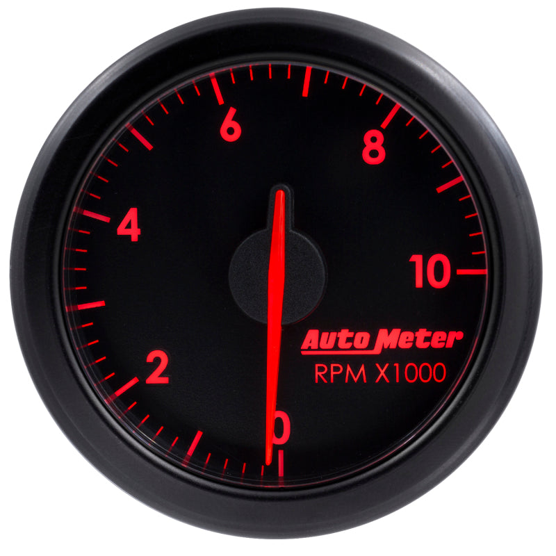 Autometer Airdrive 2-1/6in Tachometer Gauge 0-10K RMP - Black - Burkken Auto Parts