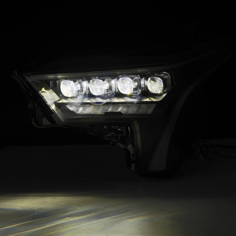 AlphaRex 22-23 Toyota Tundra NOVA-Series Headlights Black w/Amber DRL - Req 810029 OR 810030 - Burkken Auto Parts