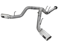 aFe LARGE BORE HD 4in 409-SS DPF-Back Exhaust w/Polished Tip 11-14 Ford Diesel Trucks V8-6.7L (td) - Burkken Auto Parts