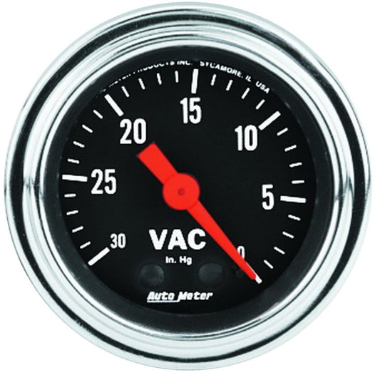 AutoMeter Gauge Vacuum 2-1/16in. 30Inhg Mechanical Traditional Chrome - Burkken Auto Parts