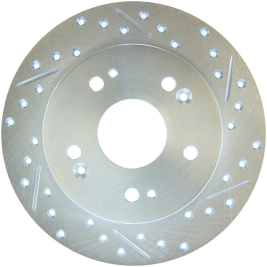 StopTech Select Sport 06-15 Honda Civic Si Slotted and Drilled Left Rear Rotor - Burkken Auto Parts