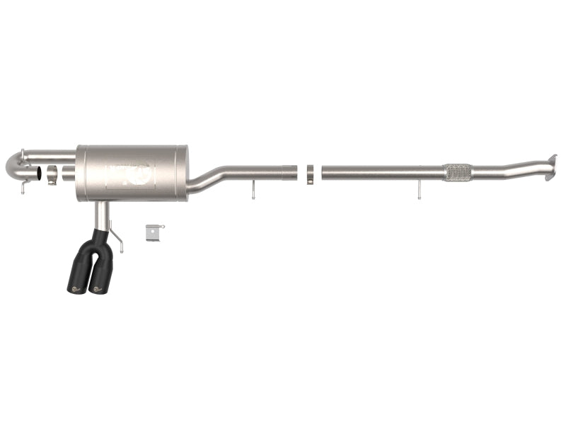 AFE 23-24 L4 GM Colorado/Canyon Rebel Series 3 IN 304 Stainless Steel Cat-Back System w/Black Tip - Burkken Auto Parts