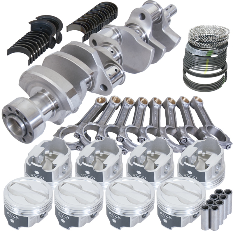 Eagle Chevy LT1 350 1Pc 3.750in Crank 5.700in I-Beam Rods -18cc 4.000in Pistons Rotating Assembly - Burkken Auto Parts