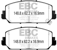 EBC 16+ Acura ILX 2.4 Greenstuff Front Brake Pads - Burkken Auto Parts