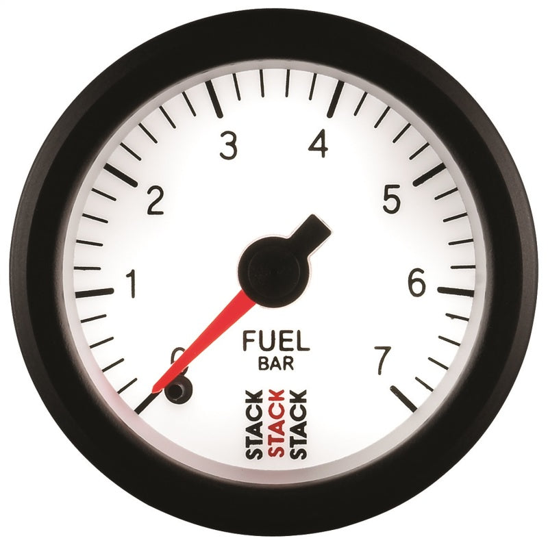 Autometer Stack 52mm 0-7 Bar M10 Male Pro Stepper Motor Fuel Pressure Gauge - White - Burkken Auto Parts