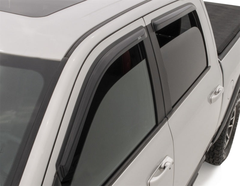 AVS 09-18 Dodge RAM 1500 Crew Cab Ventvisor Outside Mount Window Deflectors 4pc - Smoke - Burkken Auto Parts