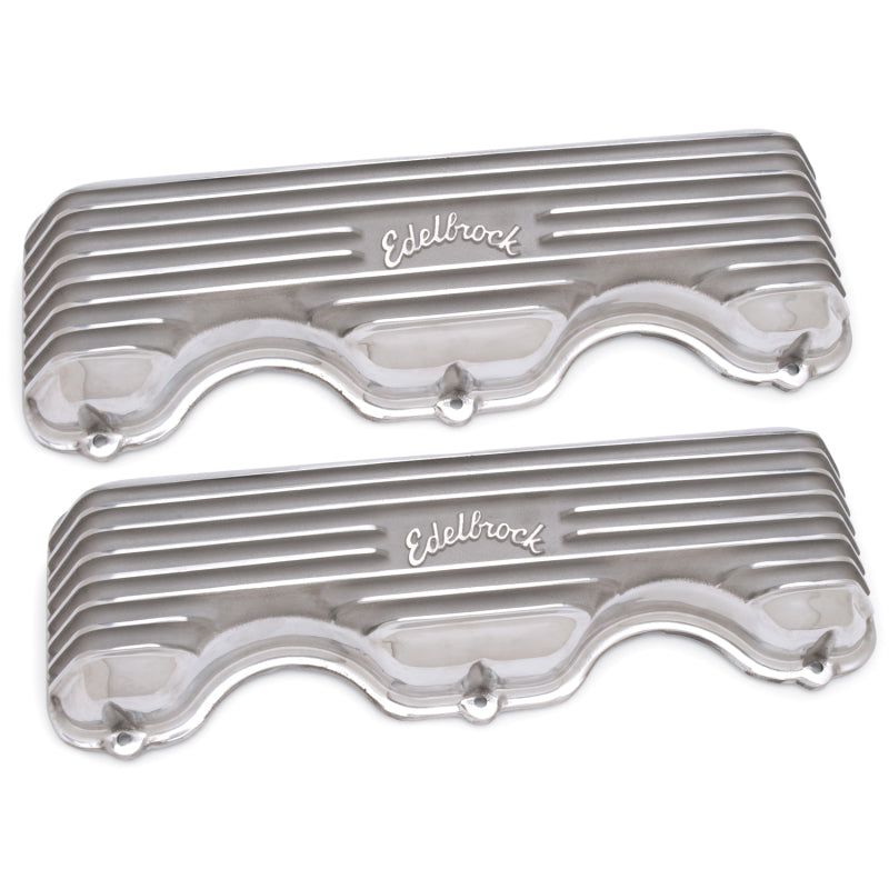 Edelbrock Valve Cover Classic Series Chevrolet W 348/409 CI V8 Polshed - Burkken Auto Parts