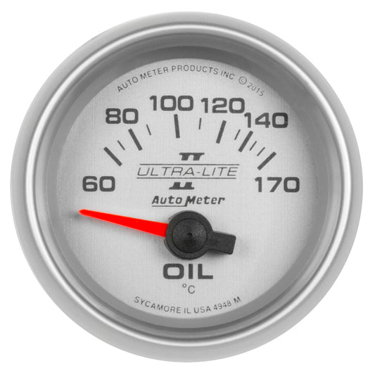 Autometer Ultra-Lite II Gauge Oil Temp 2 1/16in 60-170f Electric Ultra-Lite II - Burkken Auto Parts