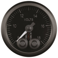 Autometer Stack 52mm 8-18V Pro-Control Battery Voltage Gauge -Black - Burkken Auto Parts