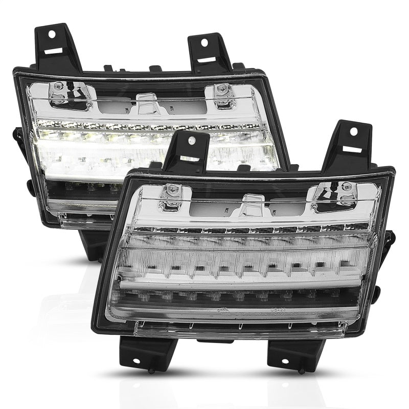ANZO 18-19 Jeep Wrangler JL LED Chrome Clear w/ Sequential Signal - Burkken Auto Parts