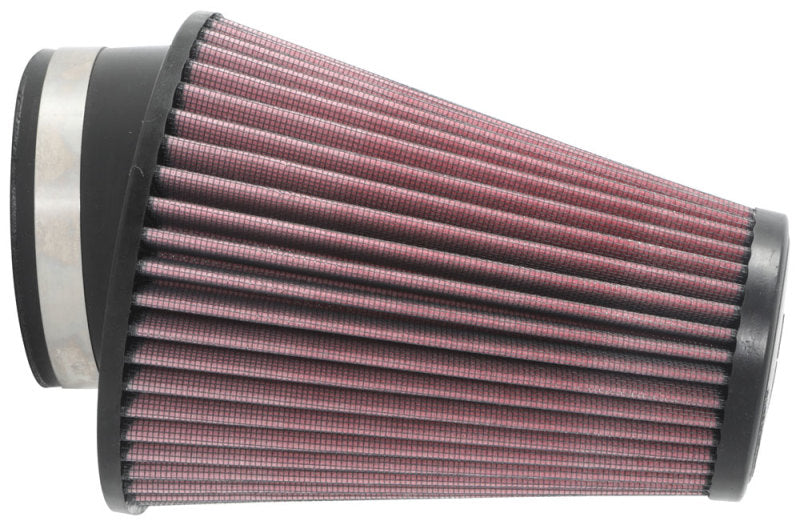 K&N Universal Clamp-On Air Filter 3-1/2in 10 Degree Flange 5-3/4in B 4-1/2in x 3-1/4in T 7in H - Burkken Auto Parts