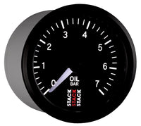 Autometer Stack 52mm 0-7 Bar M10 Male Pro Stepper Motor Oil Pressure Gauge - Black - Burkken Auto Parts