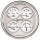 AutoMeter Gauge Quad 5in. 240 Ohm(e) to 33 Ohm(f) Elec Old Tyme White II - Burkken Auto Parts
