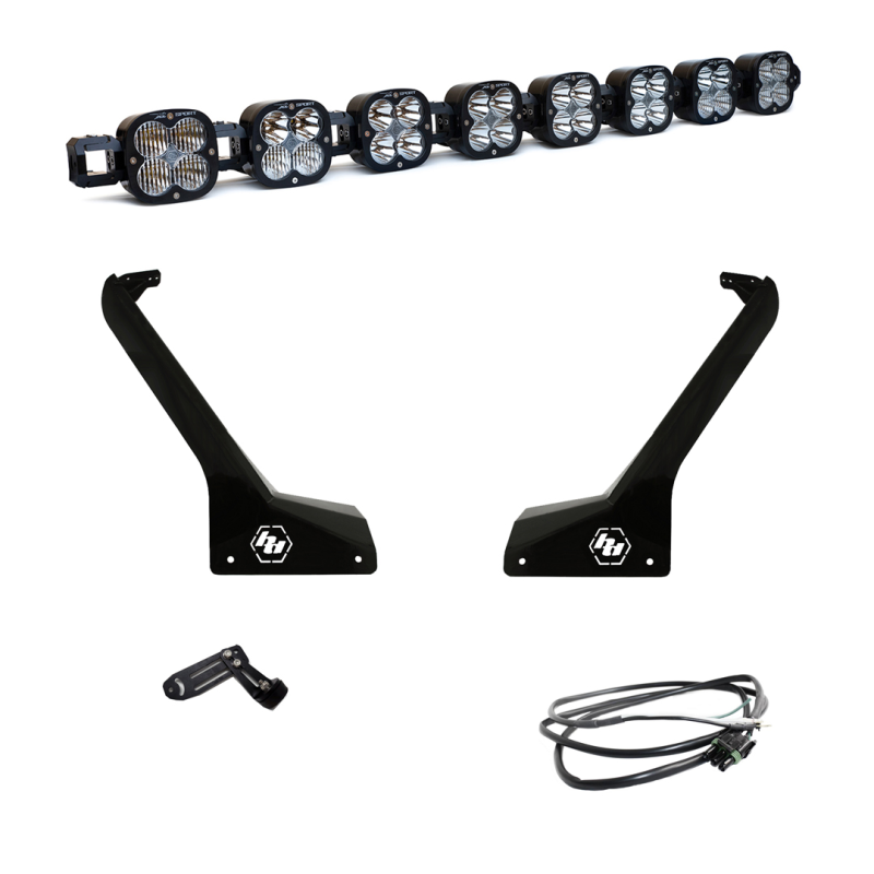 Baja Designs Jeep JL/JT Roof Bar LED Light Kit 8 XL Linkable w/ Upfitter - Burkken Auto Parts