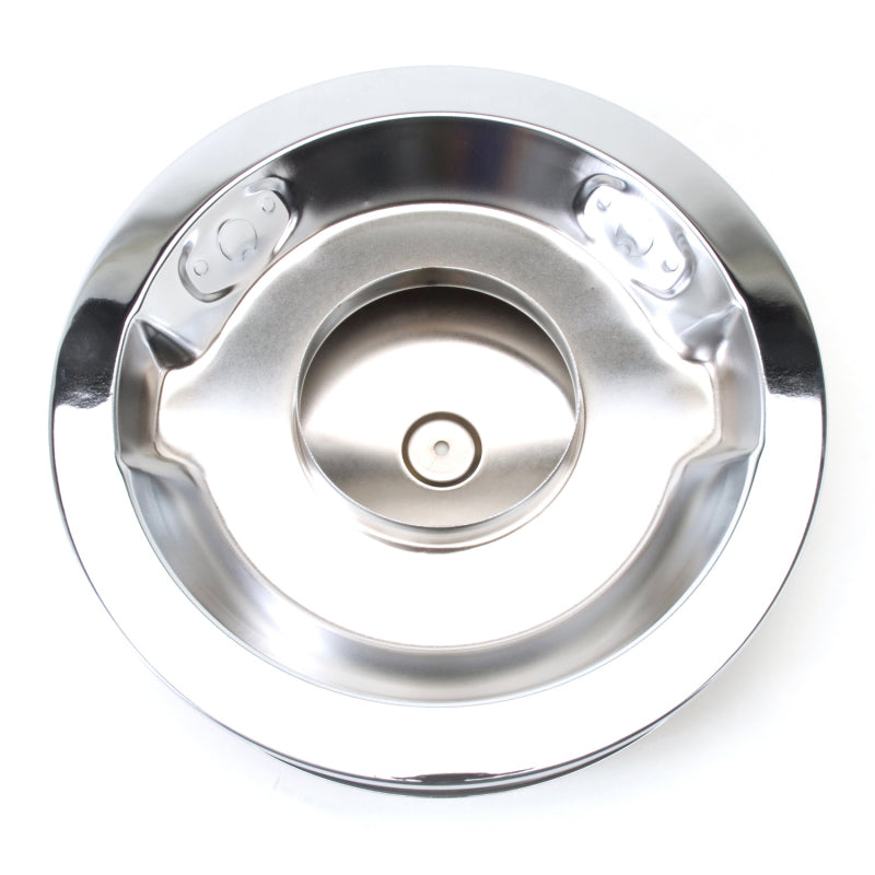 Edelbrock Air Cleaner Pro-Flo Series Round Steel Top Paper Element 14In Dia X 3 75In Dropped Base - Burkken Auto Parts