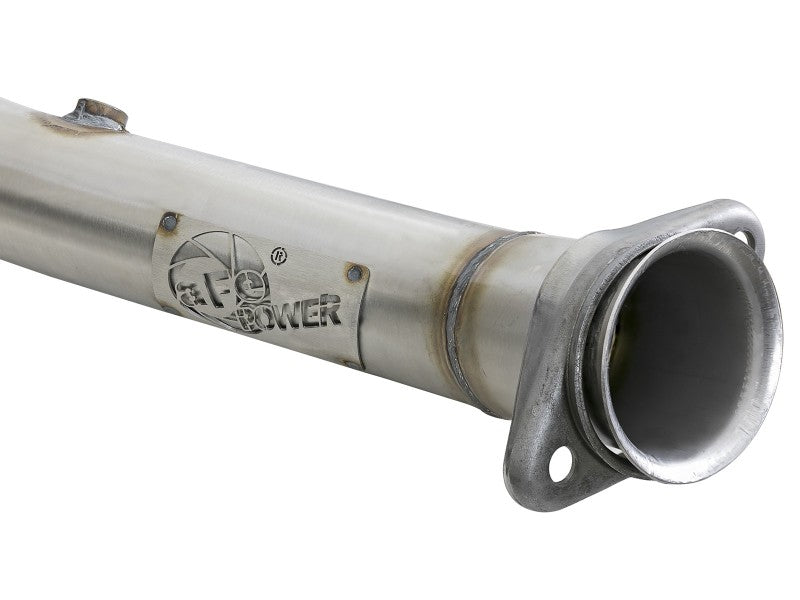 aFe POWER 14-18 Chevrolet Corvette C7 & Z06 Twisted Steel 3in 304 Stainless Steel Mid Pipe w/ Cat - Burkken Auto Parts