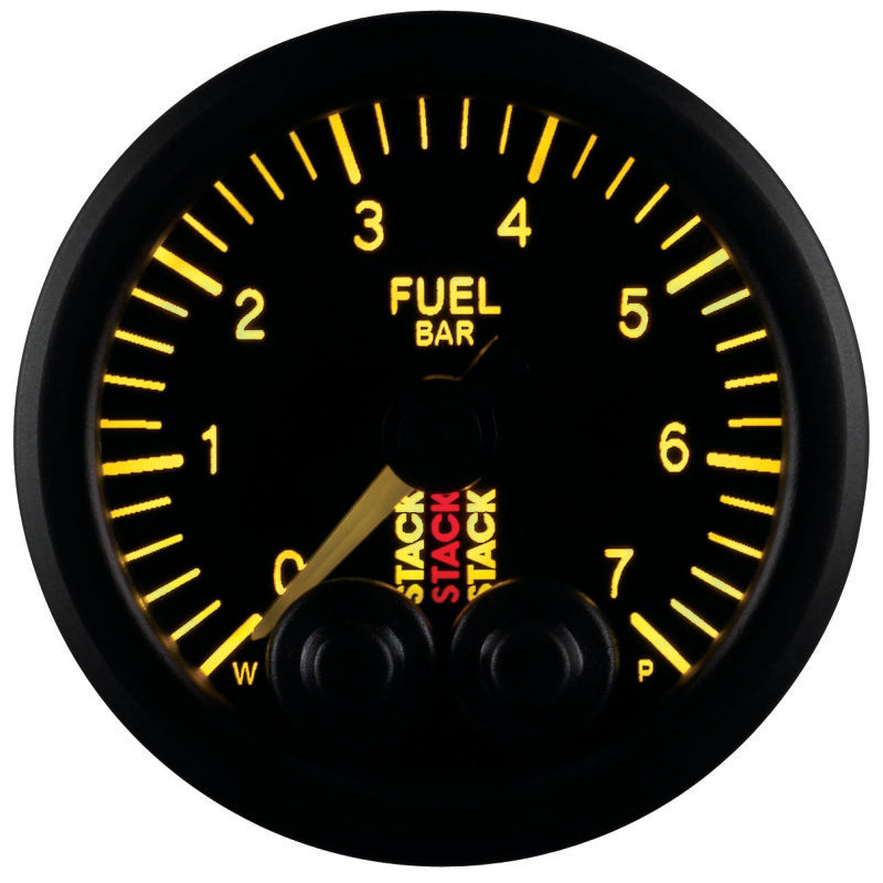 Autometer Stack 52mm 0-7 Bar M10 Male Pro-Control Fuel Pressure Gauge - Black - Burkken Auto Parts