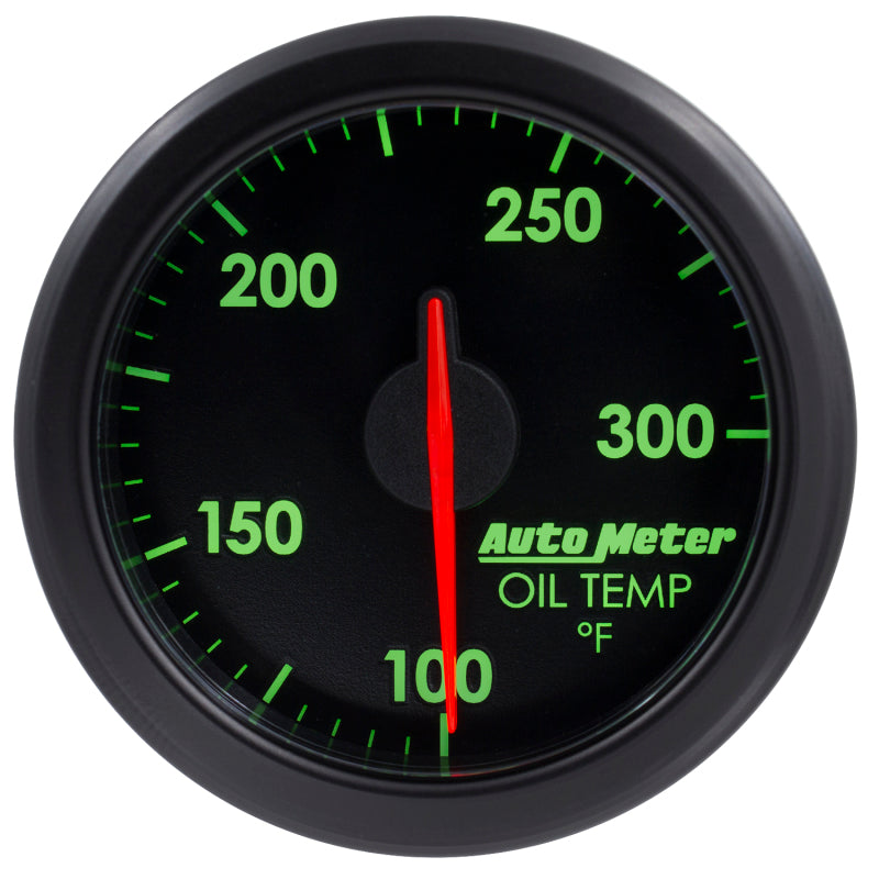 Autometer Airdrive 2-1/6in Oil Temp Gauge 100-300 Degrees F - Black - Burkken Auto Parts