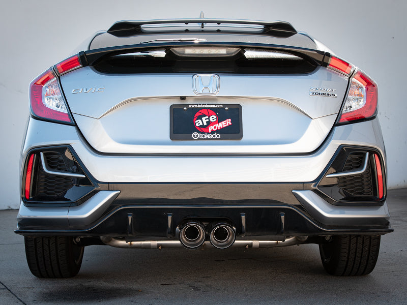 aFe Takeda 3in 304 SS Cat-Back Exhaust System w/CF Tips 17-20 Honda Civic Sport L4-1.5L (t) - Burkken Auto Parts