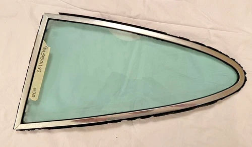 USED - Porsche Left Side Quarter Window, CHROME Frame Pop-Out Tinted SEKURIT - 90154301135 - Burkken Auto Parts
